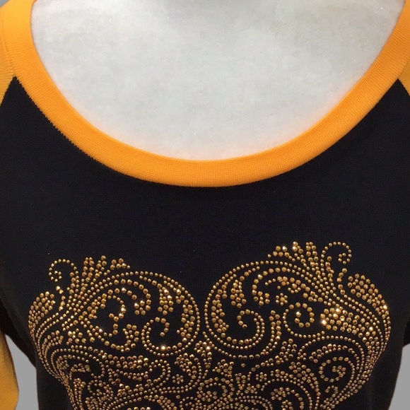 Pittsburgh‎ Steelers “A Heart for Black and Gold” Contemporary, Embellished, XL - Picture 6 of 9